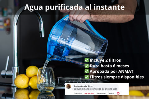 Jarra Purificadora Rose 2,5 L – Combo x2 filtros • Aprobada ANMAT